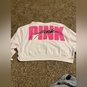 Pink cropped sweatshirt
